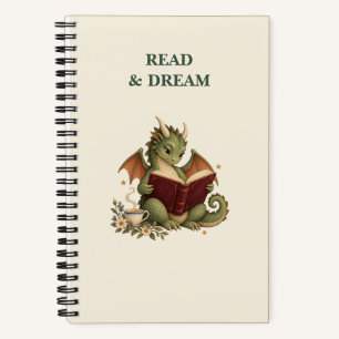 Read and Dream Little Sage Dragon Book Notebook