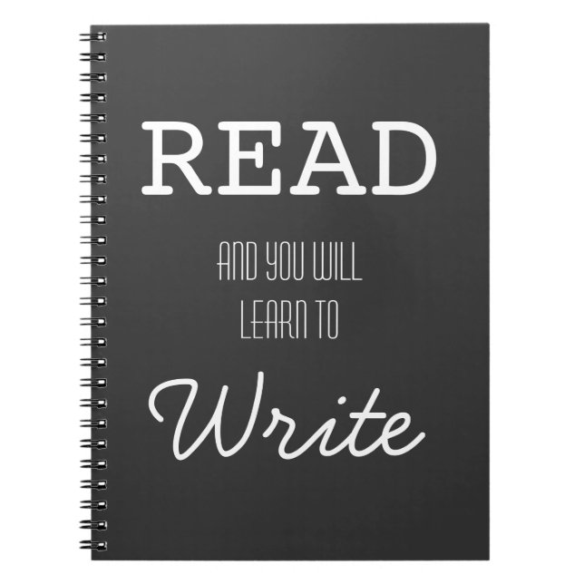 Read and You Will Learn to Write Notebook (Front)