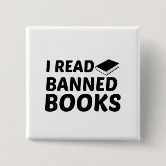 READ BANNED BOOKS 15 CM SQUARE BADGE