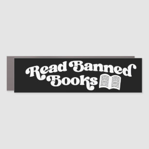 Read Banned Books Bumper Car Magnet