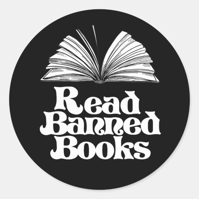 Read Banned Books Classic Round Sticker (Front)