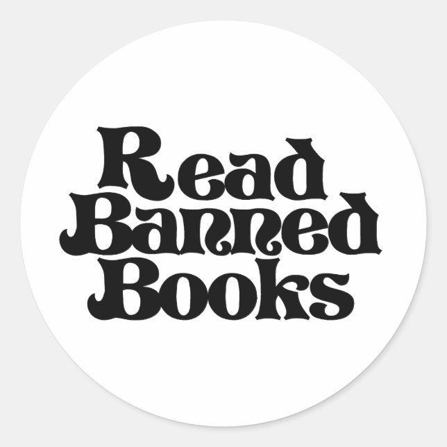 Read Banned Books Classic Round Sticker (Front)
