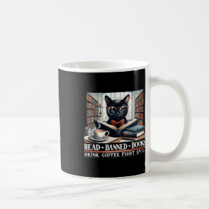 Read Banned Books Drink Coffee Fight Evil Book Lov Mug