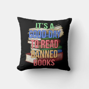 Read Banned Books Librarian Bookworm Book Reader Cushion