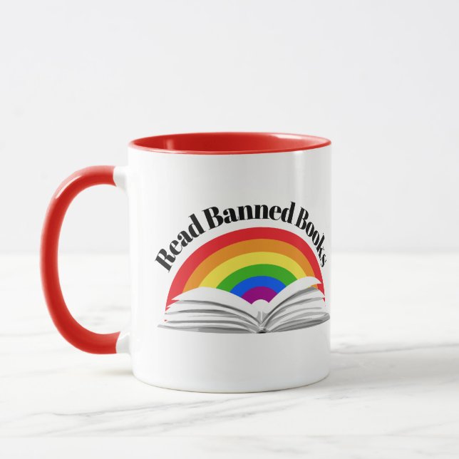 Read Banned Books Rainbow Mug (Left)