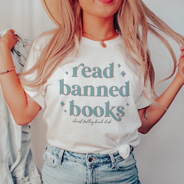 Read Banned Books Retro Lettering Personalised T-Shirt (Creator Uploaded)