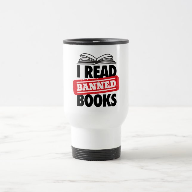 Read Banned Books Travel Mug (Center)