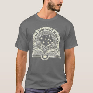 Read Banned Books Vintage Rainbow Book T-Shirt