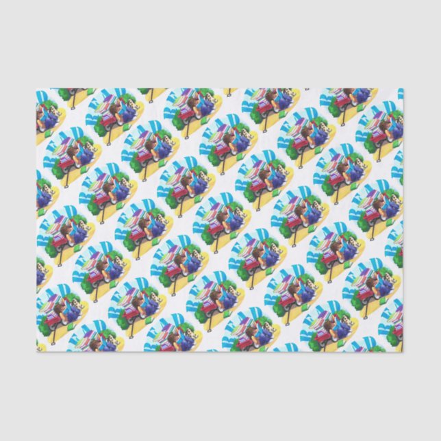 READ Book Wagon Art Tissue Paper (Front)