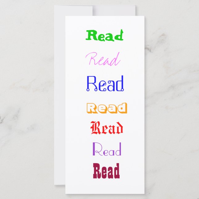 Read! Bookmark (Front)