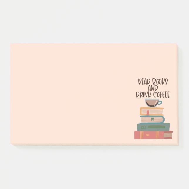 Read Books and Drink Coffee Post-It Notes (Front)