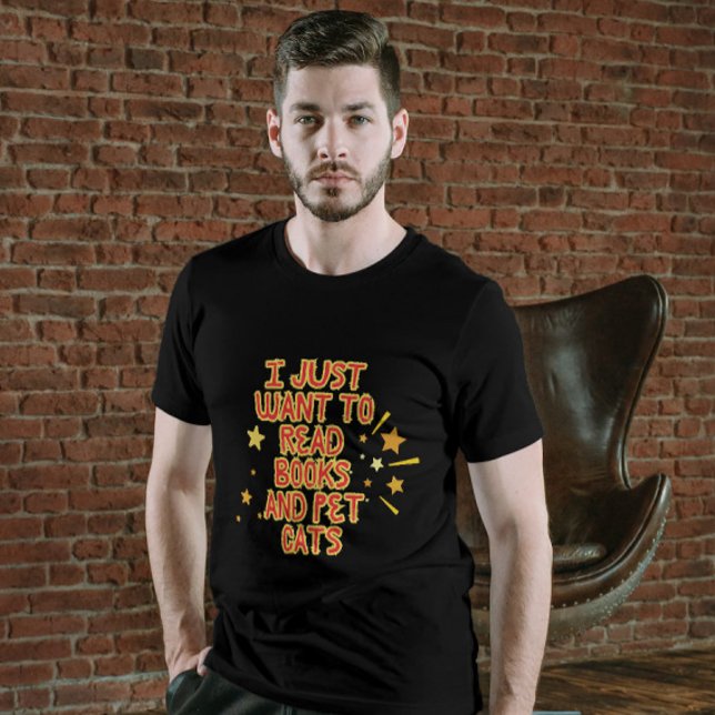Read Books and Pet Cats Quote Design T-Shirt (Creator Uploaded)
