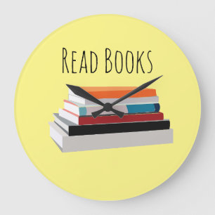 Read Books Book Lover Personalised Large Clock