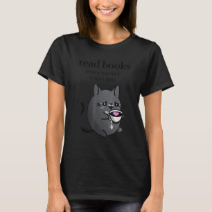 Read Books Drink Coffee Fight Evil Women's Black C T-Shirt