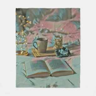 Read Books, Drink Coffee Fleece Blanket