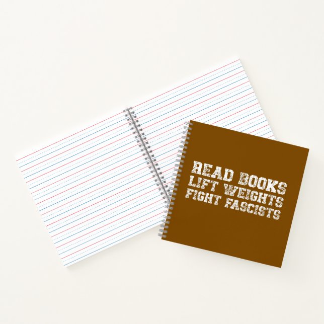 Read Books Lift Weights Fight Fascists  (Inside)