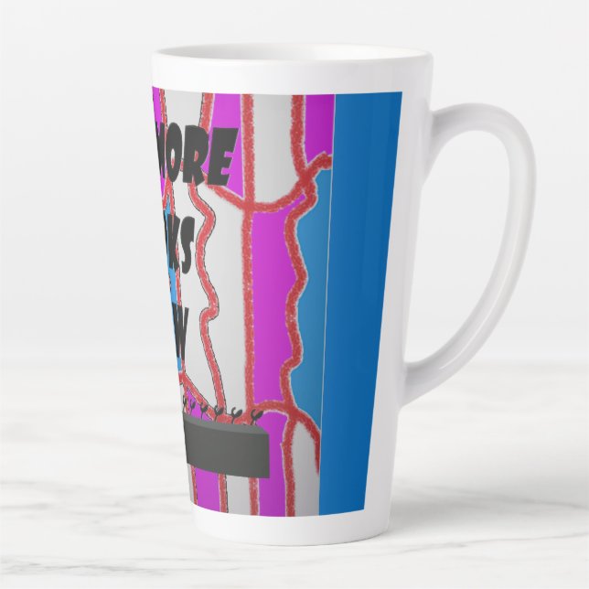 Read Books message with art hippy patterns Latte Mug (Right)
