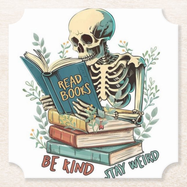 Read Books Paper Coaster (Front)