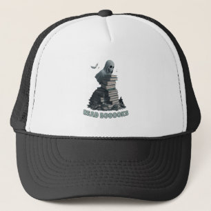 Read booooks, Ghost reading books Trucker Hat