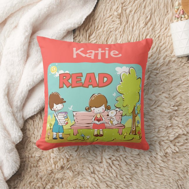 Read Child Throw Pillow (Blanket)