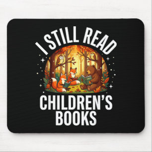 Read children's books - forest animal owl book mouse pad