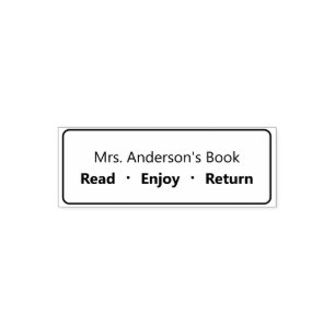 Read Enjoy Return Teacher's Name Book Self-inking Stamp
