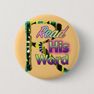 Read His Word Round 6 Cm Round Badge