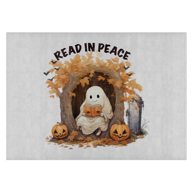 Read in Peace Boo Ghost Cutting Board (Front)
