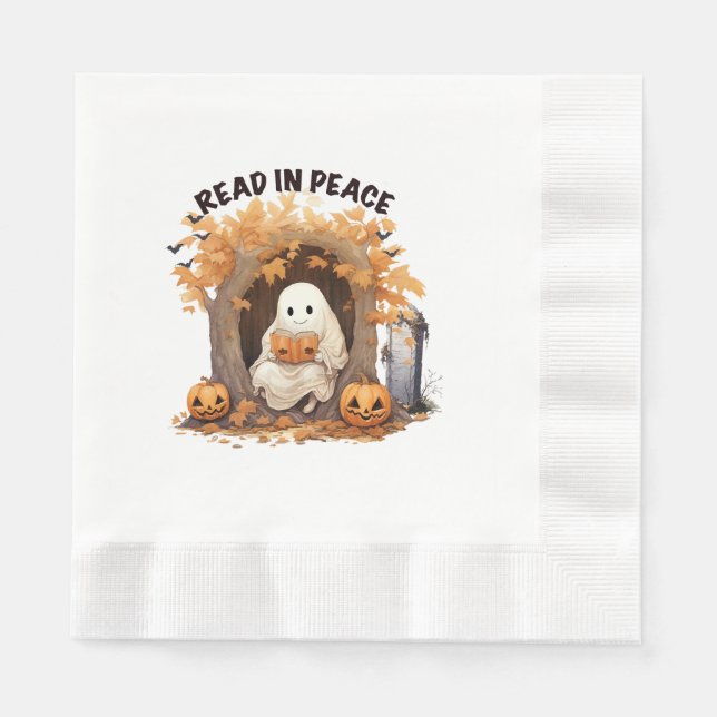 Read in Peace Boo Ghost Napkin (Front)
