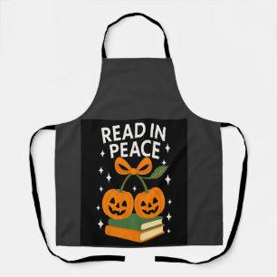 Read in Peace Funny Halloween Book Apron