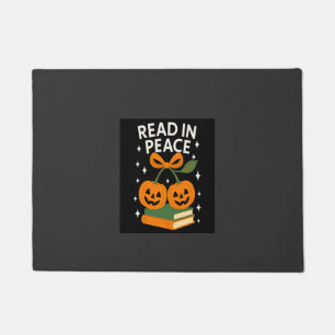 Read in Peace Funny Halloween Book Doormat