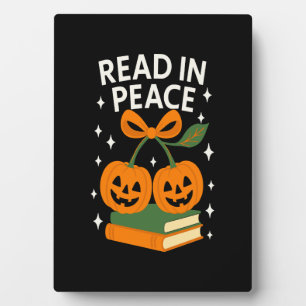 Read in Peace Funny Halloween Book Plaque