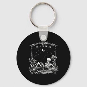 Read In Peace Spooky Teacher Skeleton Trick Teach  Key Ring