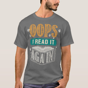 Read It Again Book Lover Gifts Librarian Bookworm T-Shirt