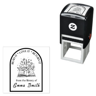 "Read It, Love It, Return It - Custom Library Self-inking Stamp