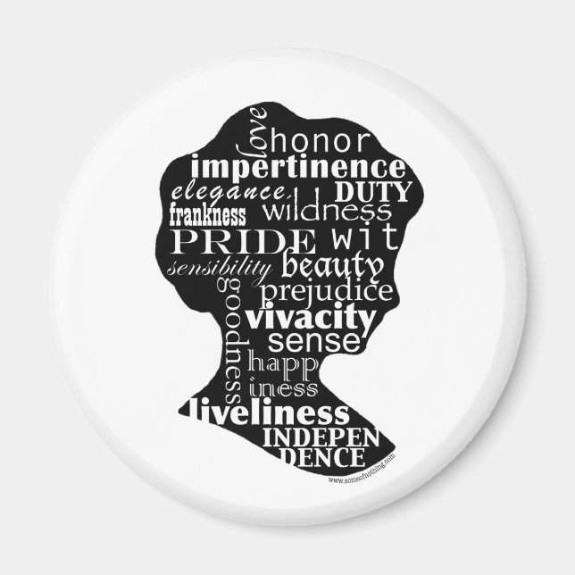 Read Jane Austen Cameo Magnet (Front)