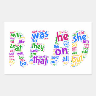 Read! Learn your Sight Words! Rectangular Sticker