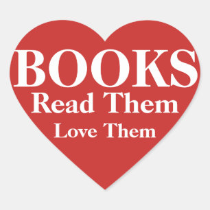 Read, Love Books Heart Sticker