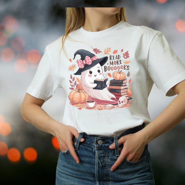 Read Moore Boooks Ghost Halloween T-Shirt (Creator Uploaded)