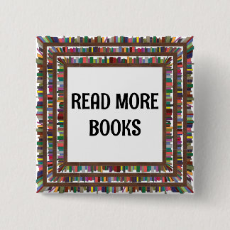 Read more books 15 cm square badge