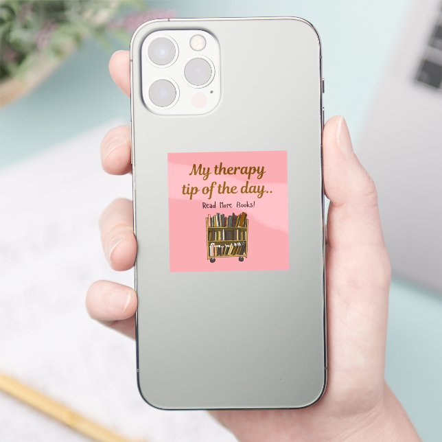 Read More Books –  Book Lover Therapy Sticker (Phone)