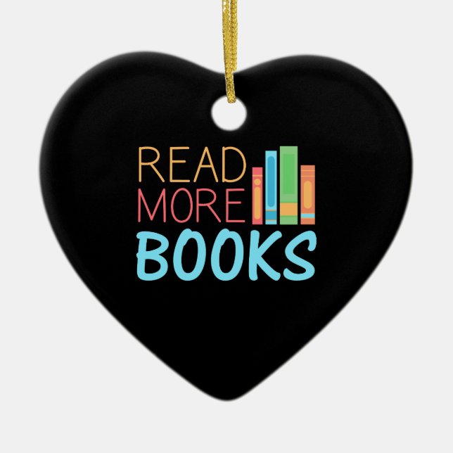 Read More Books Ceramic Tree Decoration (Front)