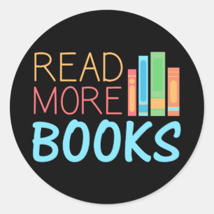 Read More Books Classic Round Sticker