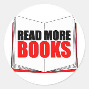 Read More Books Classic Round Sticker