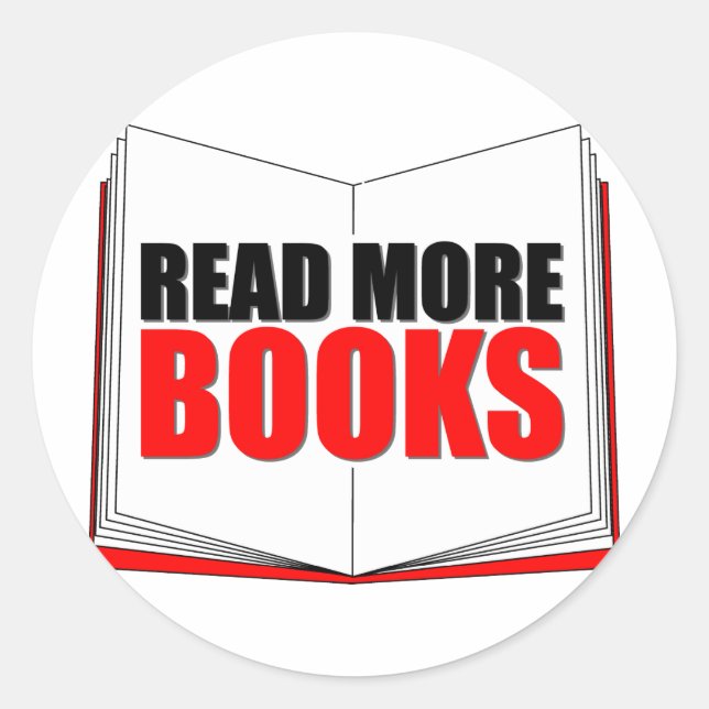 Read More Books Classic Round Sticker (Front)