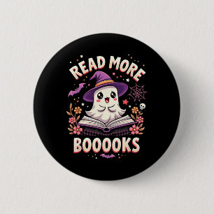 Read More Books Cute Ghost Book Funny Teachers Hal 6 Cm Round Badge