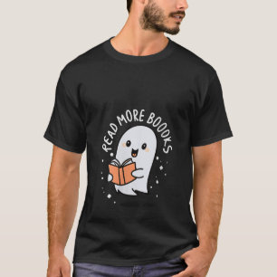 Read More Books Cute Ghost Halloween Teacher V Nec T-Shirt