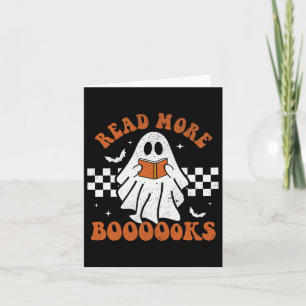 Read More Books Cute Ghost Reading Book Teacher Ha Card