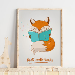 Read More Books Fox Wall Print   Fox Wall Print