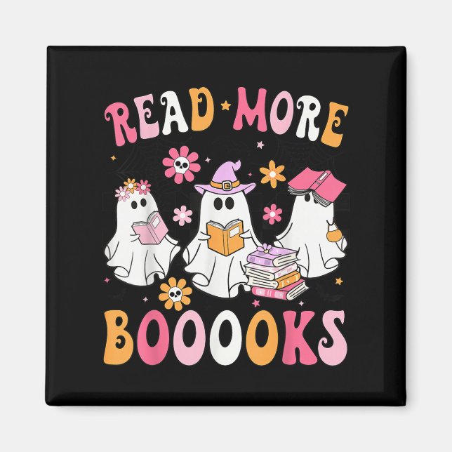 Read More Books Ghosts Reading Book Funny Teacher  Magnet (Front)